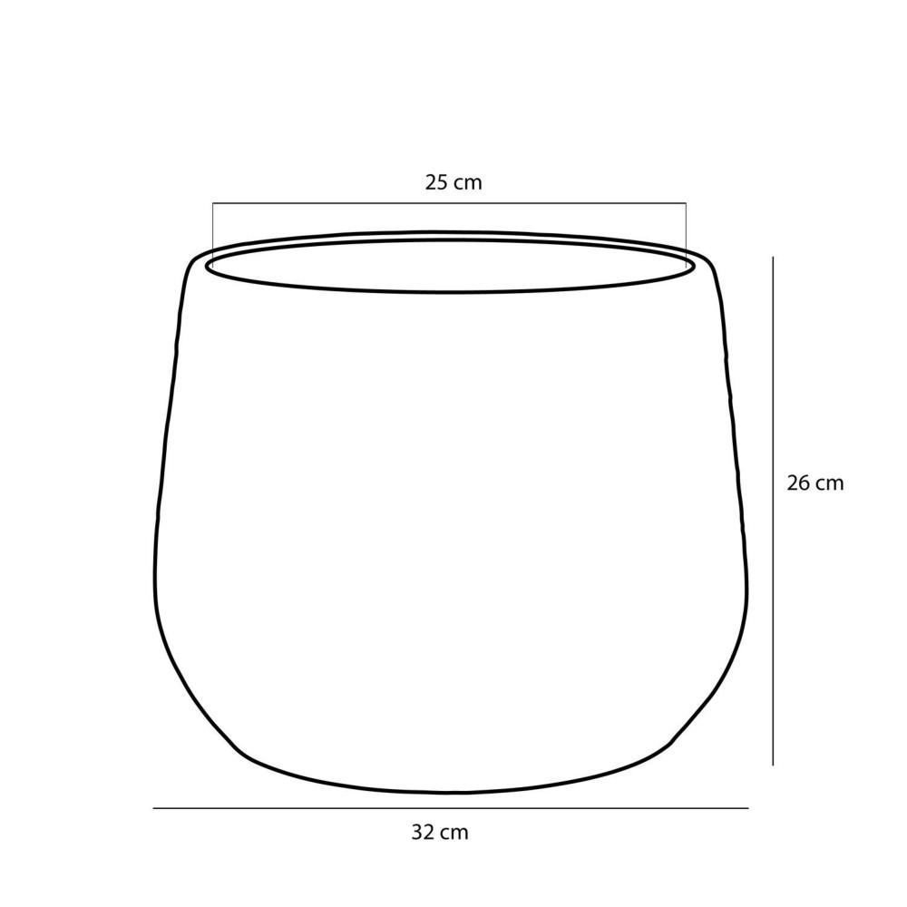 CLEMENTE VASO ROTONDO ORO - H25,5XD32CM